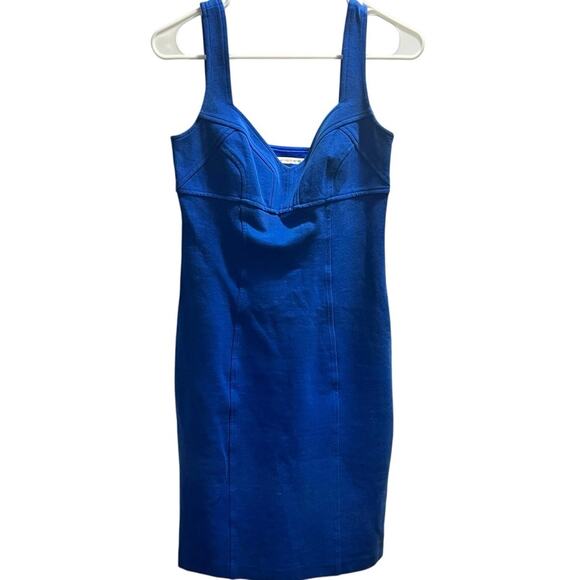 Diane von Furstenburg DVF Heron Cobalt Blue Body-con Sleeveless Dress USA Sz 6 - Picture 2 of 11